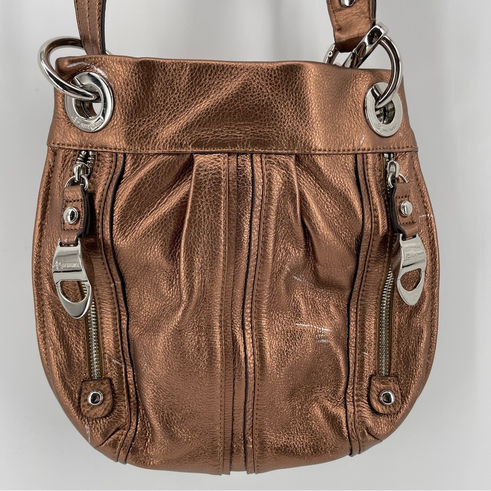 B. Makowsky Bronze Leather Crossbody